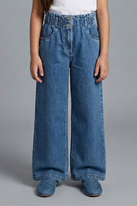 Wide-Leg Denim Culotte Pants 1637
