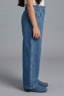 Wide-Leg Denim Culotte Pants 1637