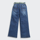 Tiny Girl Denim Woven Distressed Wide Legged Jeans - Blue
