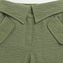 Olive Grove Textured Cargo Pants P1649