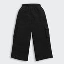 Black Cargo Wide-Leg Pants P1650