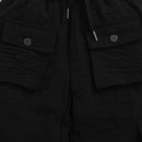 Black Cargo Wide-Leg Pants P1650