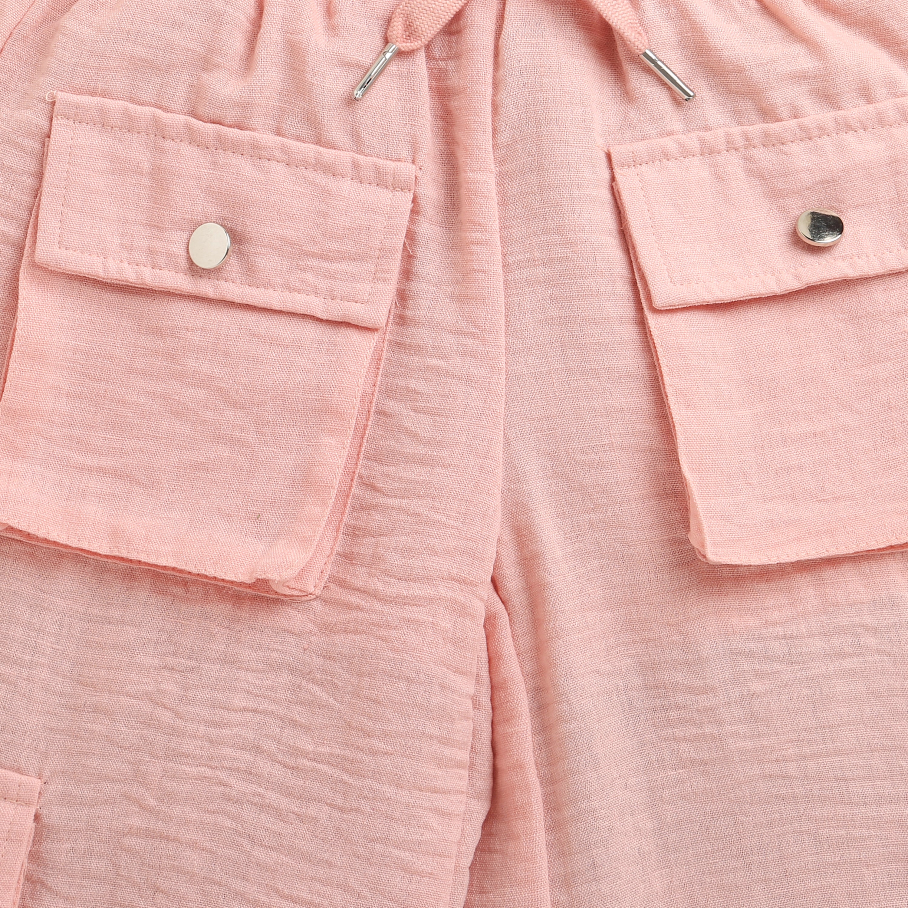 Peach Cargo Wide-Leg Casual Pants P1650