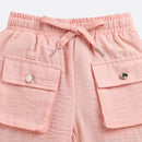 Peach Cargo Wide-Leg Casual Pants P1650
