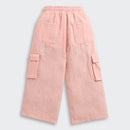 Peach Soild Wide-Leg Pants P1650