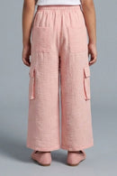 Peach Cargo Wide-Leg Casual Pants P1650