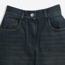 Khaki Denim Straight Fit Jeans for Girls