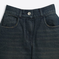 Khaki Denim Straight Fit Jeans for Girls