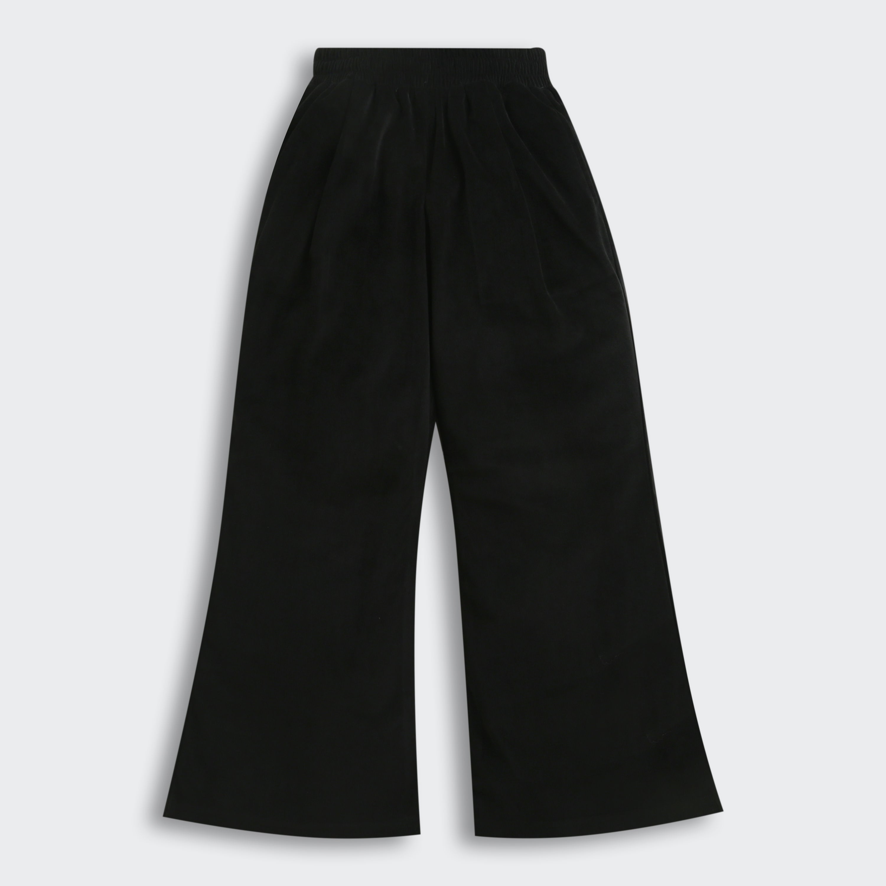 Tiny Girl Black Velvet Wide-Leg Trousers