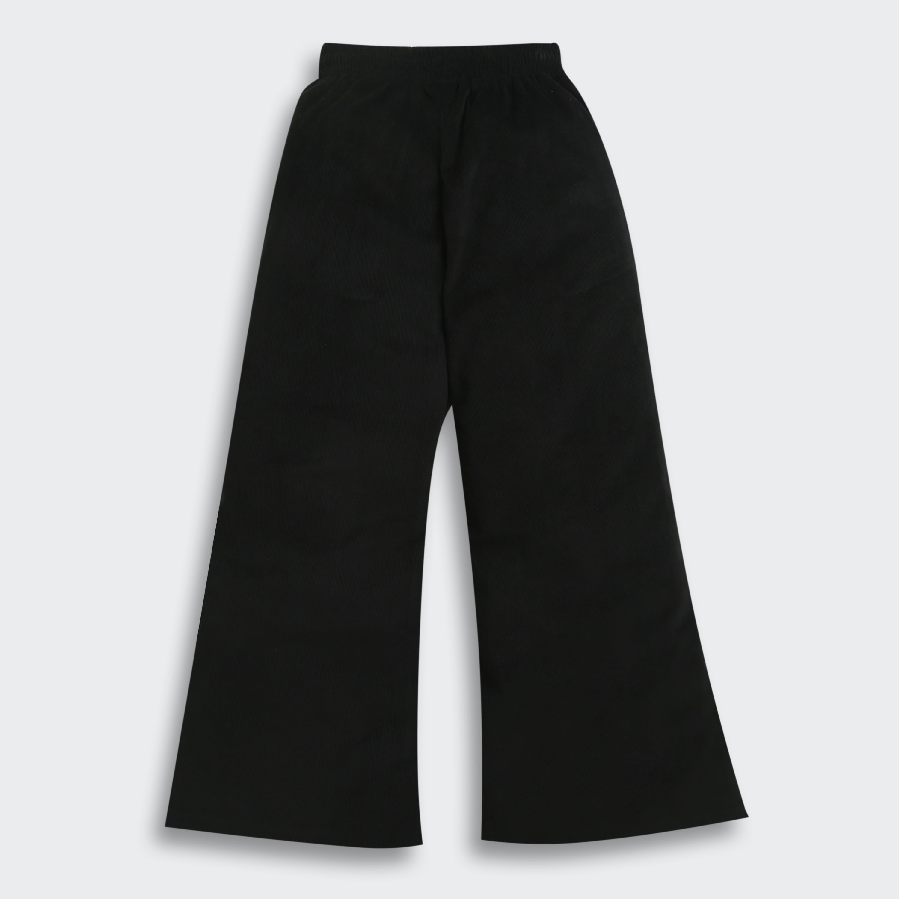 Black Wide-Leg Comfort Pants P1667
