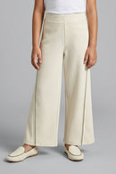 Off-White Textured Wide-Leg Pants P1669