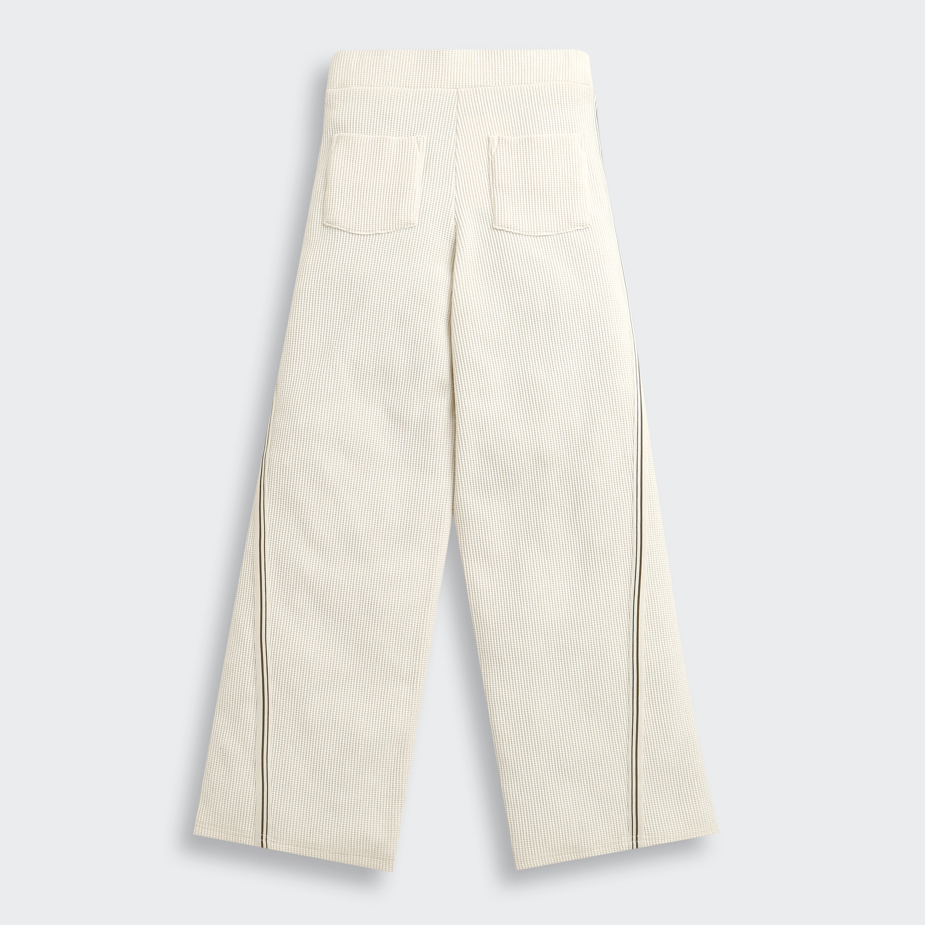 Tiny Girl Off-White Textured Wide-Leg Pants for Girls
