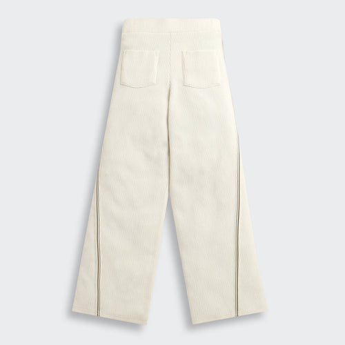 Off-White Textured Wide-Leg Pants P1669