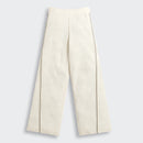 Tiny Girl Off-White Textured Wide-Leg Pants for Girls