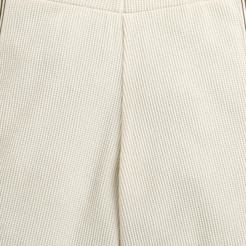 Off-White Textured Wide-Leg Pants P1669