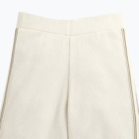 Tiny Girl Off-White Textured Wide-Leg Pants for Girls