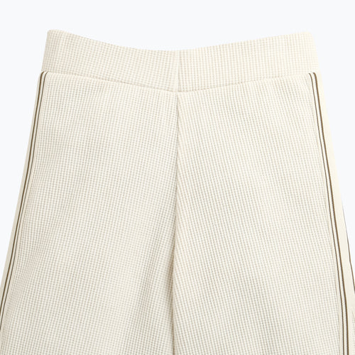 Off-White Textured Wide-Leg Pants P1669