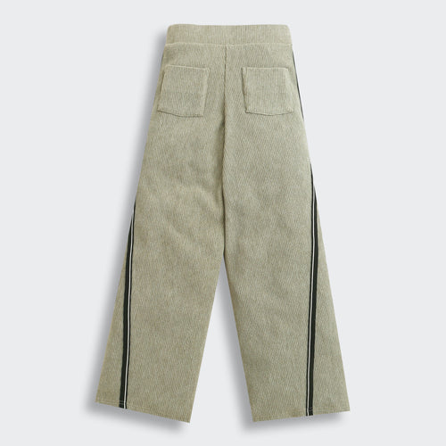 Sage Green Textured Wide-Leg Pants P1669