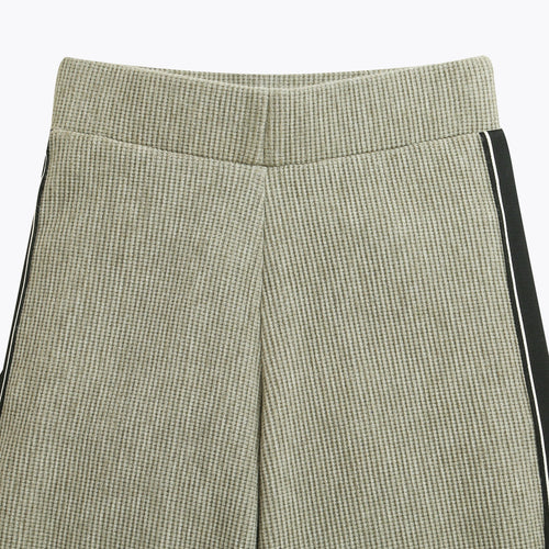 Sage Green Textured Wide-Leg Pants P1669