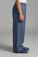 Dark Blue Wide-Leg Pants P1675