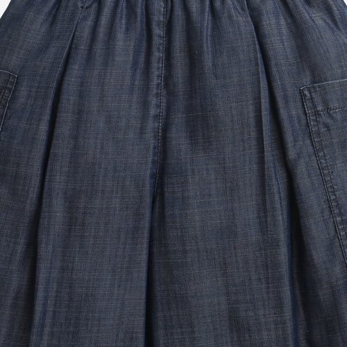 Dark Blue Wide-Leg Pants P1675