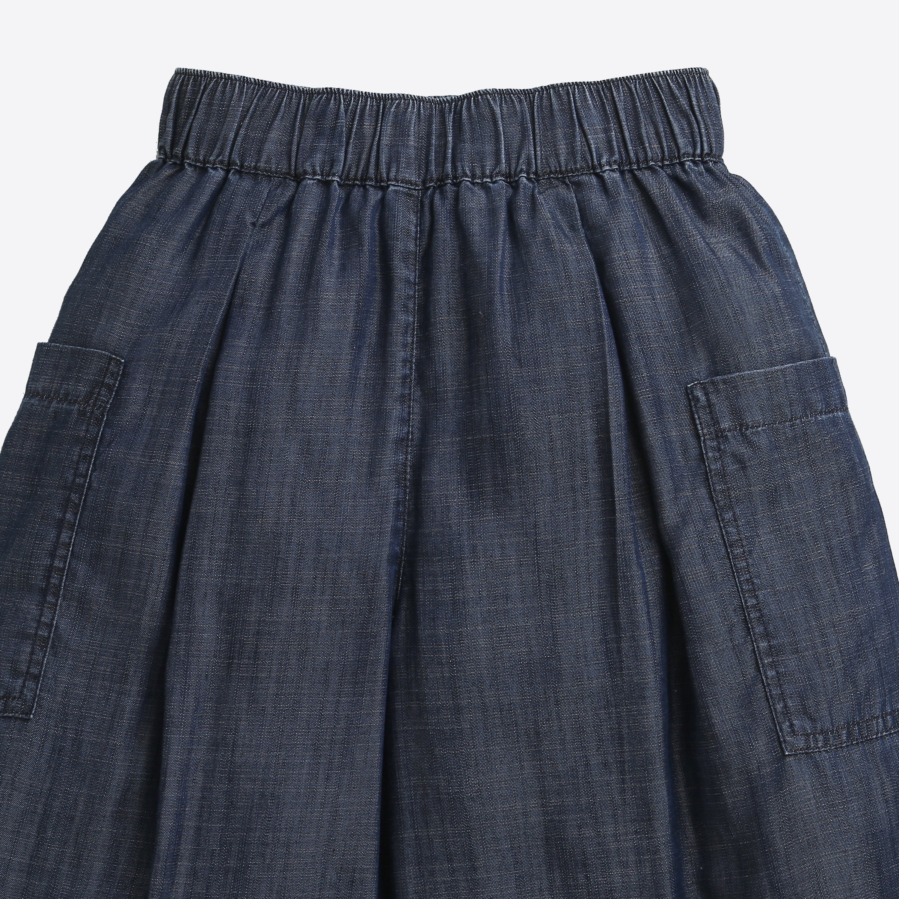 Dark Blue Wide-Leg Pants P1675