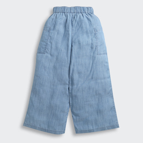 Light Blue Wide-Leg Pants P1675