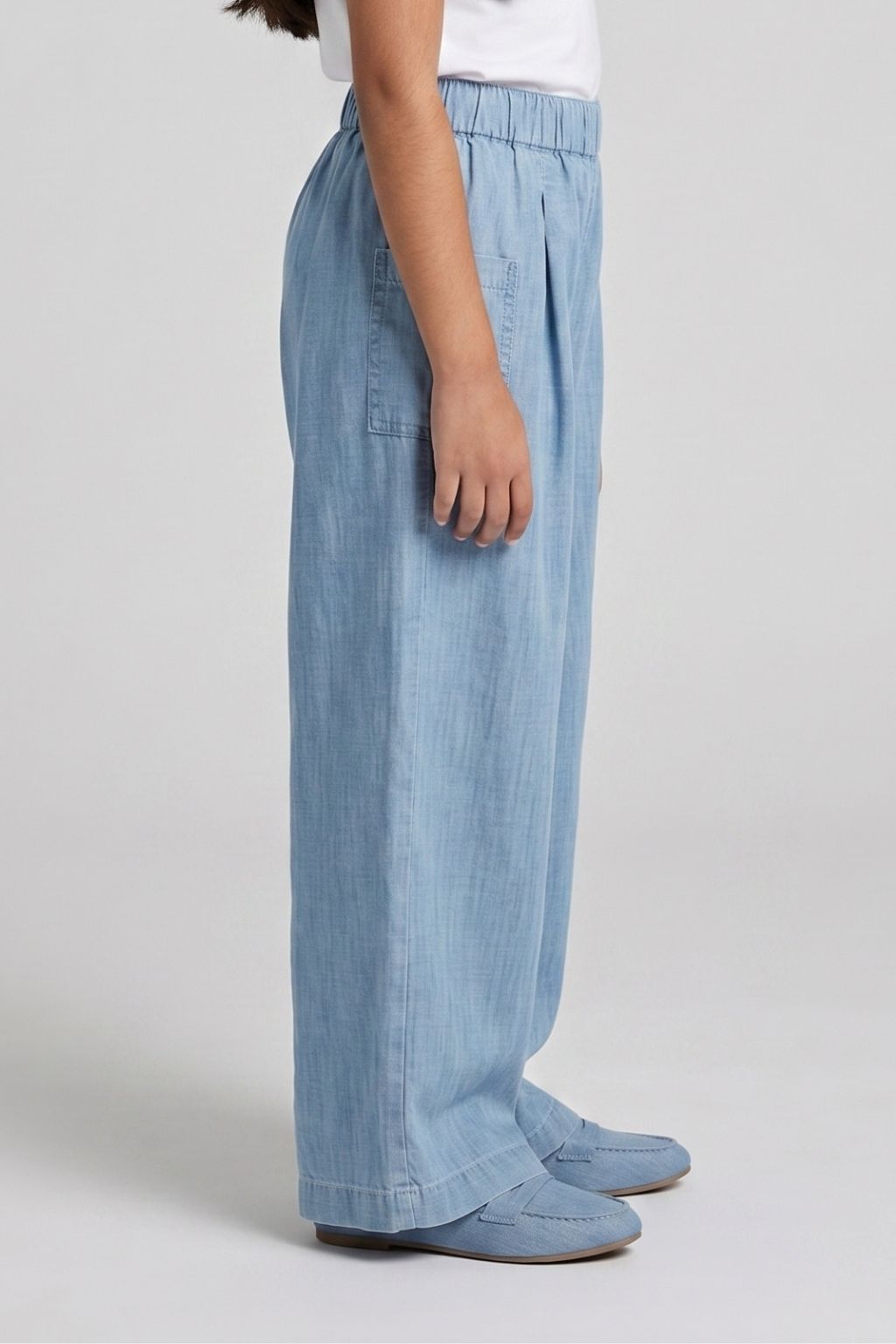Light Blue Wide-Leg Pants P1675