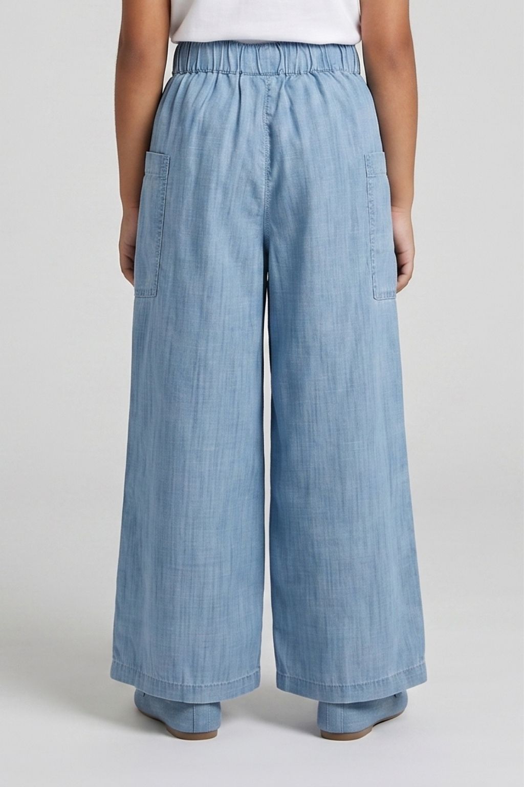Light Blue Wide-Leg Pants P1675