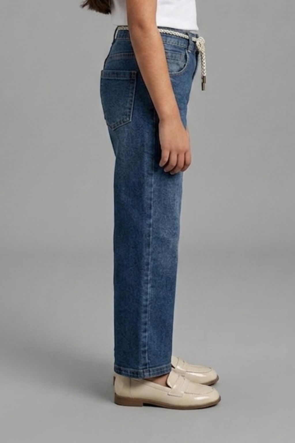 Heart Patch Dark Blue Denim Jeans 1676