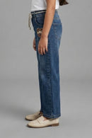 Heart Patch Dark Blue Denim Jeans 1676