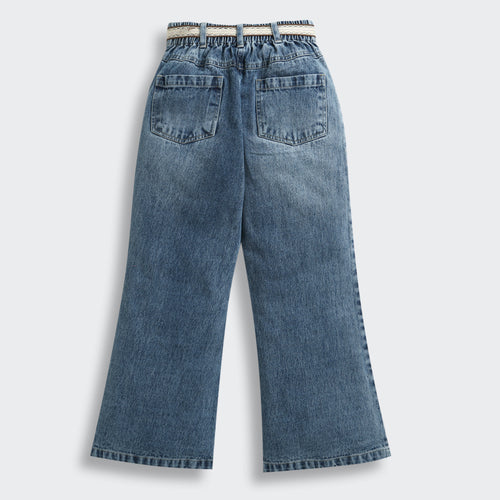 Light Blue Bear Patch Kids Jeans P1687