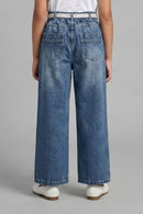 Bow Detail Light Blue Denim Jeans 1688