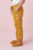 Mustard Elastic Waist Pants P1692