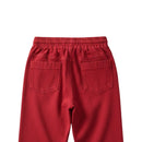 Red Jogger Pants with Cherry Patch P1692