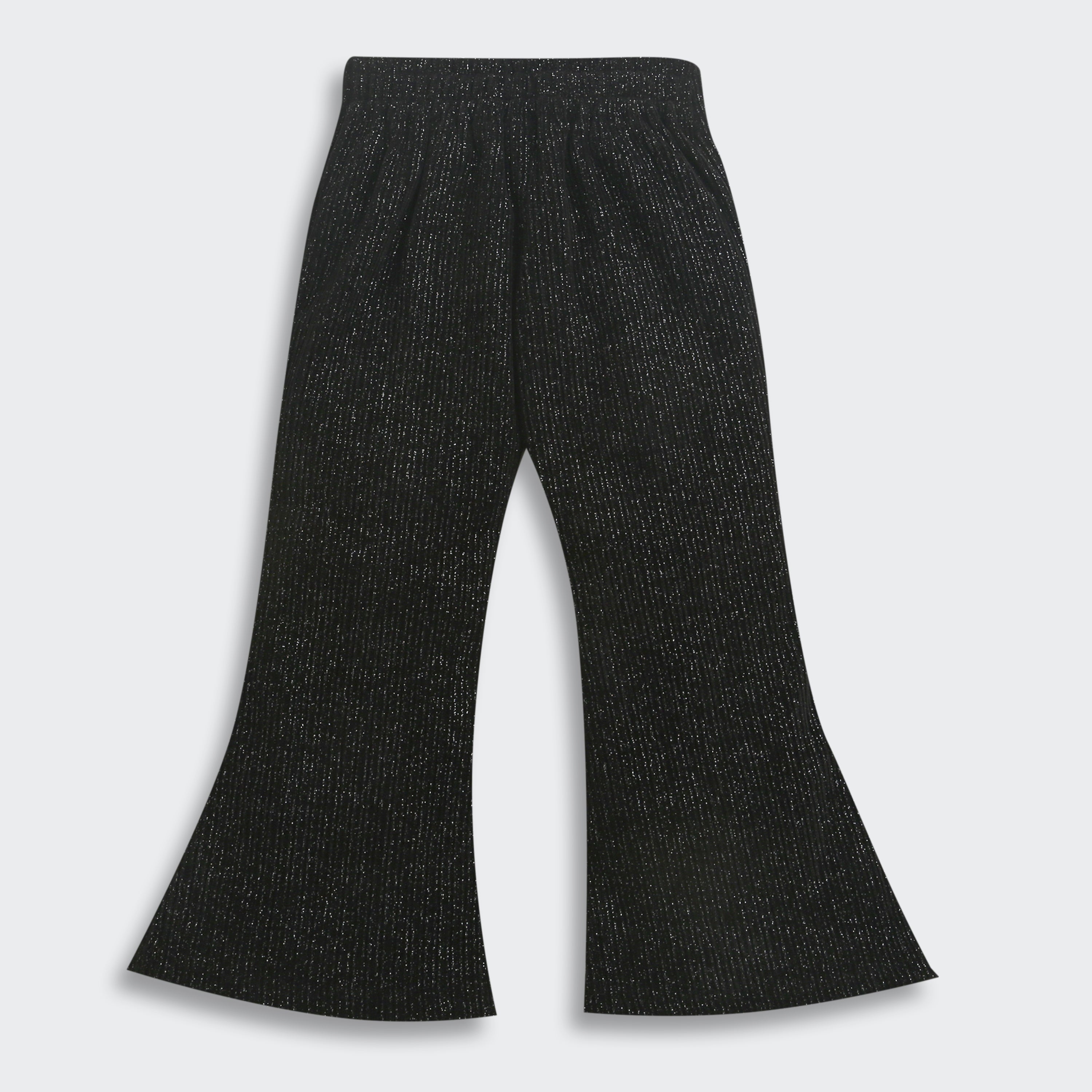 Black Shimmer Flared Pants P1693