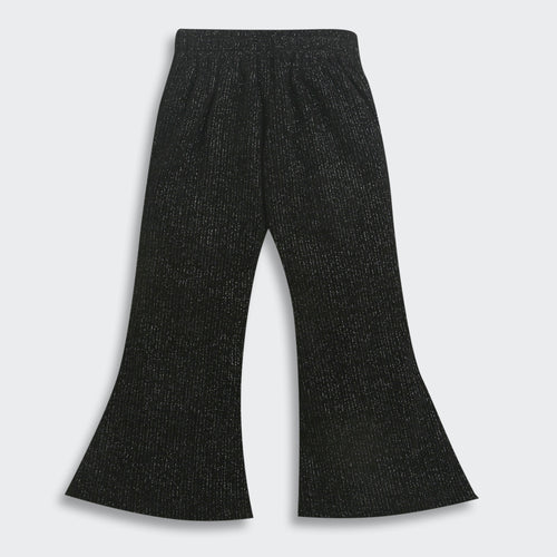 Black Shimmer Flared Pants P1693