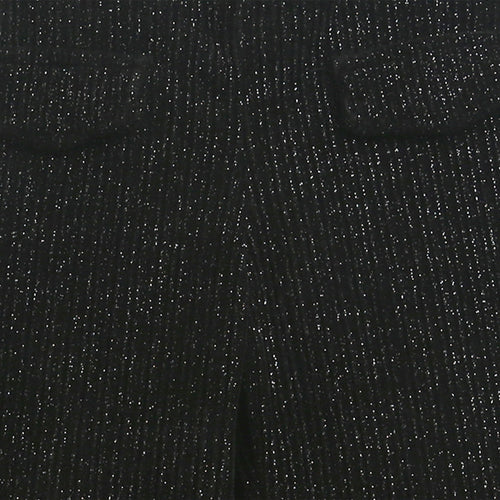 Black Shimmer Flared Pants P1693
