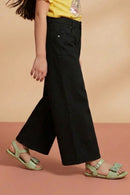Stylish Black Wide-Leg Denim Pants P1706