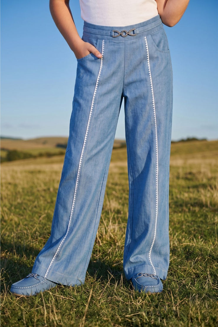 Denim Straight-fit Pants P1749