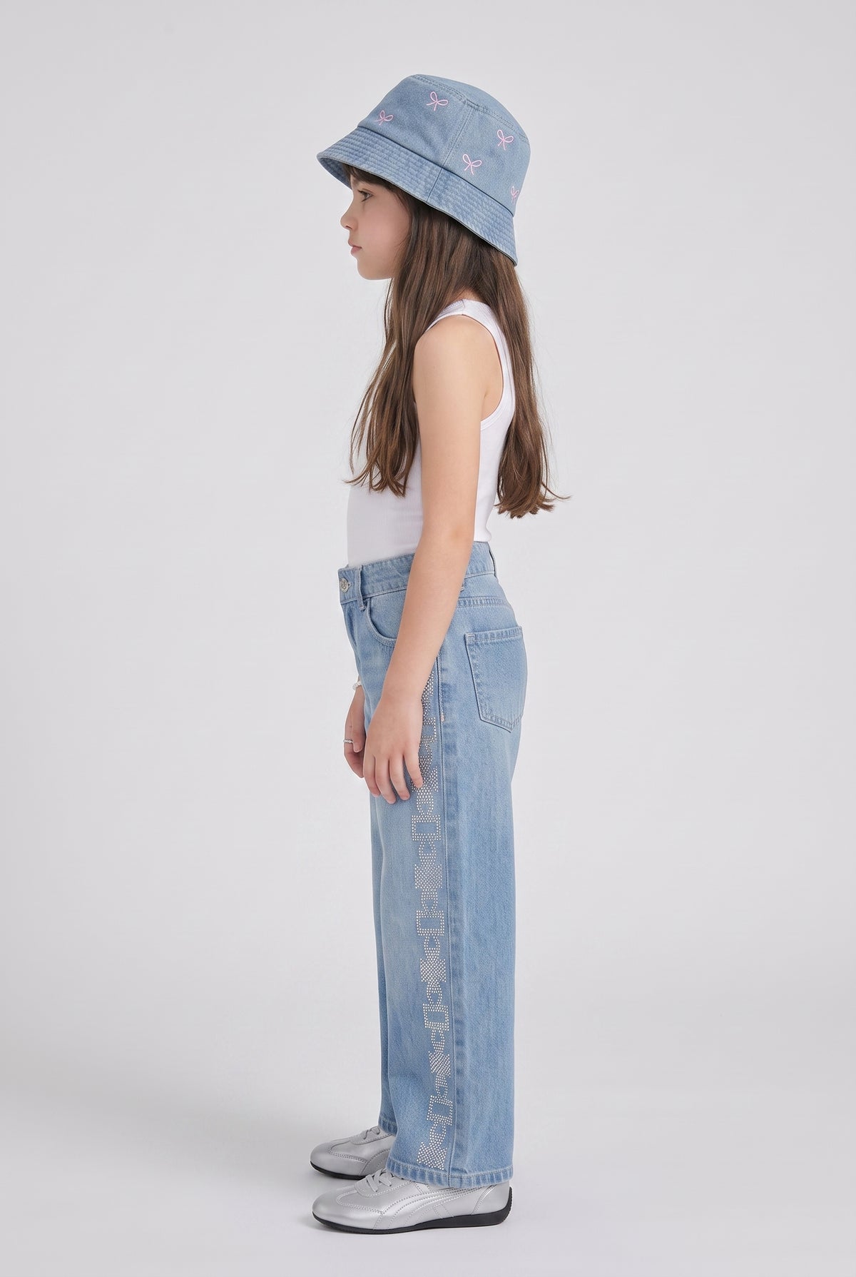 Light Blue Wide-Leg Denim Jeans P1772