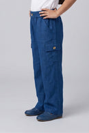 Royal Blue Wide-Leg Cargo Trousers P1808
