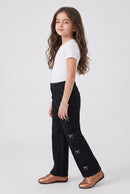 Black Wide-Leg Denim Jeans P1810