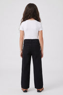 Black Wide-Leg Denim Jeans P1810