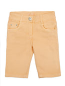 Peach Knee-Length Shorts for Girls