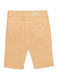 Peach Knee-Length Shorts for Girls