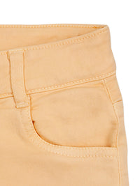 Peach Knee-Length Shorts for Girls
