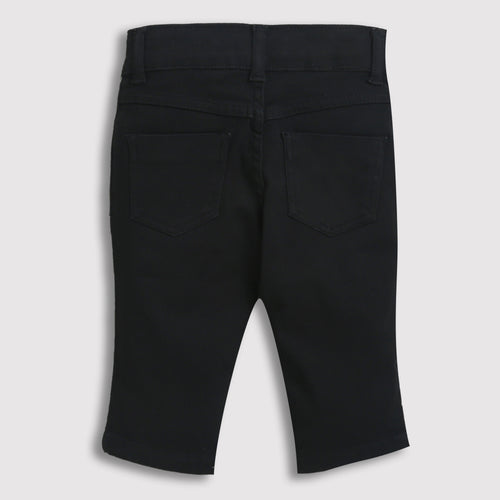 Black Slim Fit Cotton Pants PD0040