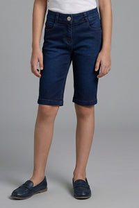 Dark Blue Denim Pedal Pants PD0040
