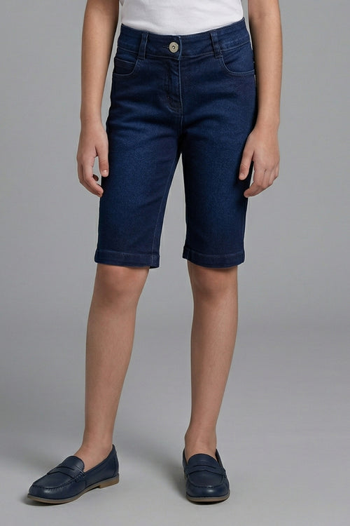 Dark Blue Denim Pedal Pants PD0040